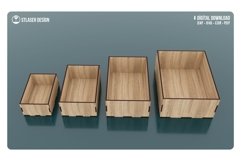 Laser Cut Renctagle Box Bundle Files, Glowforge Svg Files Product Image 1