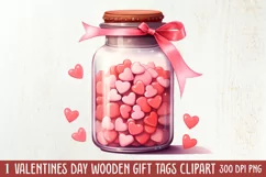 Sweet Valentine Clipart, Watercolor Valentines Day Product Image 1
