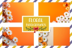 Chamomile Background, Orange Background Designs Product Image 1
