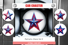 Car Coaster Patriotic Stars Product Image 1