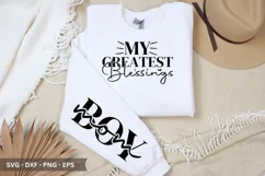 My Greatest Blessings SVG - Mother's Day Sleeve T shirt Product Image 1