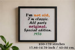 Cross stitch pattern I am not old, I classic original embroidery Product Image 1