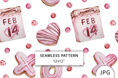 Sweets Heart Seamless Pattern, Valentines Digital Paper Product Image 1