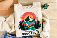 Always take the Scinic Route svg | Svg Cut Files | Shirt Svg Product Image 2