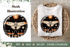 Celestial Moth Illustration, Celestial Night Illustration Product Image 1