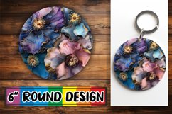 Luxe Floral Gold Sublimation Circles Product Image 1