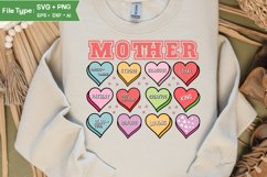 Mom Mothers Day SVG Mother SVG Dual Heart Mom Tshirt Design Product Image 1