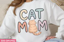 Cat Mom PNG, Cat Mom Sublimation PNG Product Image 2