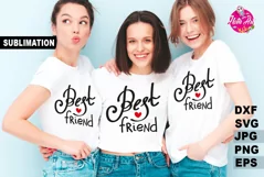 Pair sublimation for friends, Best Friends PNG, My girlfrien Product Image 1