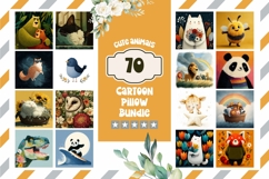 Cartoon Animals Pillow Designs, Kids Pillow Bundle Product Image 1