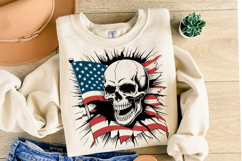 USA Skull Svg Design | Svg Cut Files | Shirt Svg Product Image 2