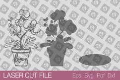 Cute orchids SVG. Love SVG Mom SVG flower. Product Image 3