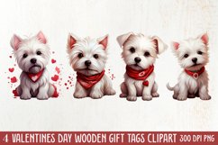 Cute Valentine Dog Clipart, Valentines Day Dog Clipart Product Image 1