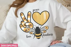 Peace Love Kindness PNG, Sunflower Quotes Sublimation PNG Product Image 2