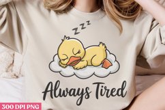 Always Tired PNG, Funny Animals Sublimation PNG Product Image 2