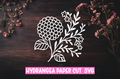 6 Elegant Hydrangea Paper Cut SVG Design Product Image 2