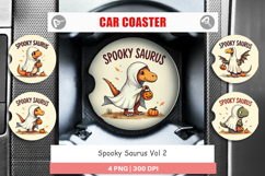 Spooky Saurus Car Coaster Product Image 1