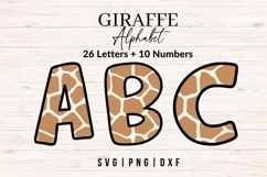 Giraffe Print Alphabet SVG | Animal Letters Product Image 1