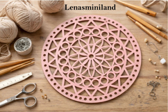 Macrame basket base 10 inch 26 cm digital file crafting temp Product Image 1