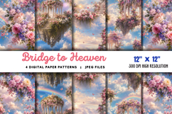 Bridge to Heaven Backdrop Flowers JPG Product Image 1