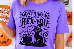 Don't Make Me Hex You Svg, Halloween Witch Svg, Cat Svg. Product Image 2