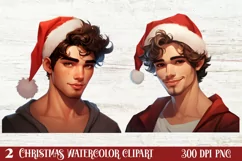 Christmas Male Clipart Men Sublimation, Christmas PNG Product Image 1