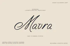 Mavra Elegant Calligraphic Script Font Product Image 1