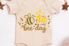 First Bee Day Svg, First Birthday Girl Svg, One Birthday Svg Product Image 2