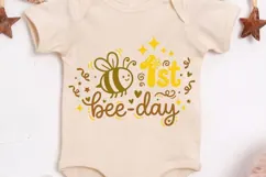 First Bee Day Svg, First Birthday Girl Svg, One Birthday Svg Product Image 2