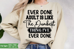 Being An Adult SVG Design, Funny Adult SVG, Sarcastic Quote Product Image 1
