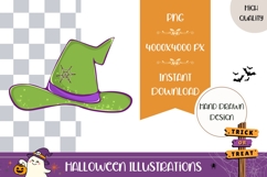 Hand Drawn Halloween Witch Hat Illustration, Halloween PNG Product Image 1