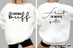Fluent in movie quotes SVG, Cinema buff SVG Product Image 1