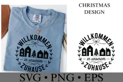 Willkommen in Unserem Zuhause Svg | Christmas | Shirt Svg Product Image 2