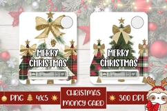 Rustic Christmas Tree Money Card, Christmas Gift Card Print Product Image 1