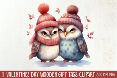 Couple Owl Valentines Day Clipart, Couple Owl Clipart Product Image 2