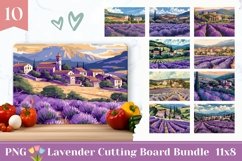 Lavender Fields Cutting Board Bundle, Flowers Cutting Board Product Image 1