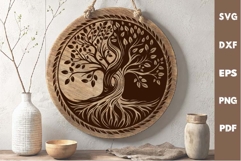 Tree of life SVG, Engraving Laser Cutting board SVG Product Image 2