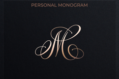 M Monogram Logo, Elegant Initial Monogram Product Image 1