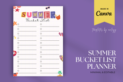 Editable Summer Bucket List Planner Template | Canva Printab Product Image 2