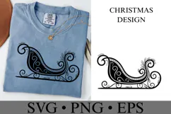 Christmas Sleigh Svg | Christmas svg | Shirt Svg Product Image 2
