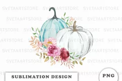 Watercolor Pumpkins sublimation png Product Image 1
