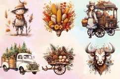 Cozy Christmas Farm Clipart, Christmas Farm Clipart Bundle Product Image 2