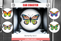 Car Coaster Spring Butterfly Product Image 1