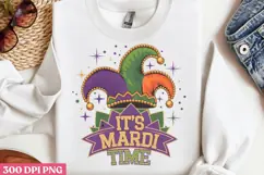 It's Mardi time PNG, Mardi Gras Sublimation PNG Product Image 2