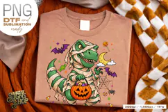 Halloween T Rex PNG, Mummy Dinosaur DTF Product Image 7