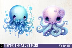 Under The Sea Clipart, Watercolor Clipart Product Image 1