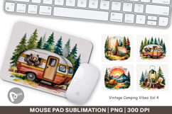 Mouse Pad Vintage Camping Vibes Product Image 1