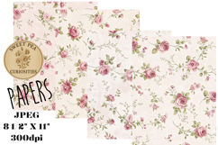 Shabby Chic, Flowers, Papers, Junk Journal Product Image 1