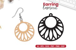 Earring Lasercut SVG - Lasercut Template Product Image 2