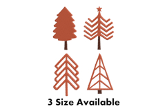 Modern Minimalist Christmas Tree Embroidery Design Product Image 1
